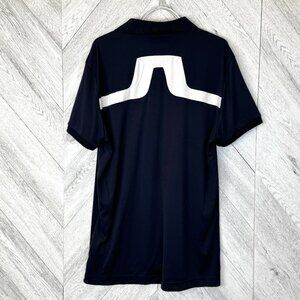 J.Lindeberg Polo Shirt Mens XL Navy Blue KV Tour TX Jersey Regular Fit Golf